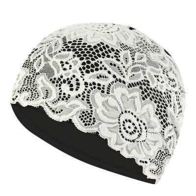 Női csipke úszósapka úszómedence strandvédő fülek haj vízálló PU fürdősapka női lányoknak hosszú hajú női úszósapka