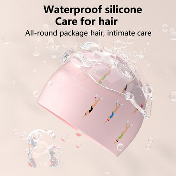 Шапка за плуване Силиконова, еластична, водоустойчива, ултралека, предпазна шапка за плуване, шапка за плуване за възрастни, аксесоари за плуване