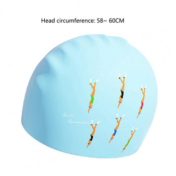 Καπέλο κολύμβησης σιλικόνης ενηλίκων Ελαστικό αδιάβροχο υπερελαφρύ προστατευτικό σκούφο κολύμβησης Αξεσουάρ κολύμβησης Καπέλο κολύμβησης για ενήλικες