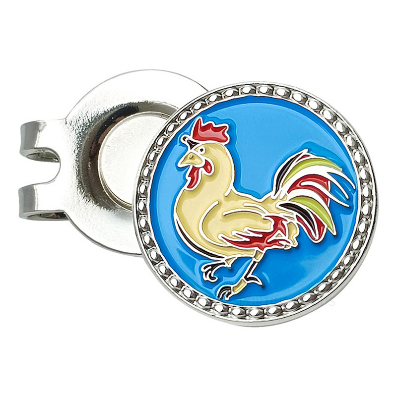 Αφαιρούμενος μαρκαδόρος γκολφ Χαριτωμένο μοτίβο κόκορα Zodiac με μαγνητικό καπάκι αξεσουάρ γκολφ Μαρκαδόρος κράματος για άνδρες και γυναίκες