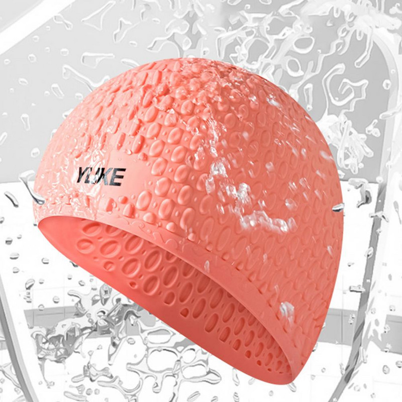 Úszómedence sapka Szakadásálló úszósapka Környezetbarát vízcsepp kialakítás Kényelmes hosszú hajvédő úszósapka