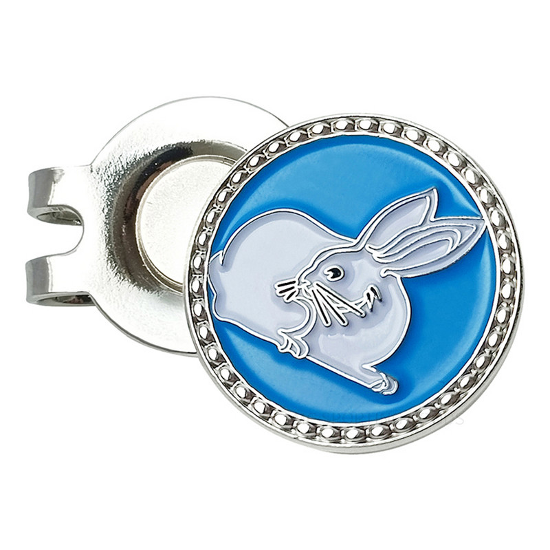 Odvojivi marker za golf Slatki horoskopski uzorak zeca s magnetskom kapom i kopčom Dodaci za golf Legirani marker za muškarce i žene Poklon