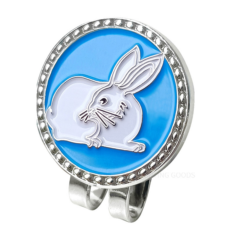 Odvojivi marker za golf Slatki horoskopski uzorak zeca s magnetskom kapom i kopčom Dodaci za golf Legirani marker za muškarce i žene Poklon