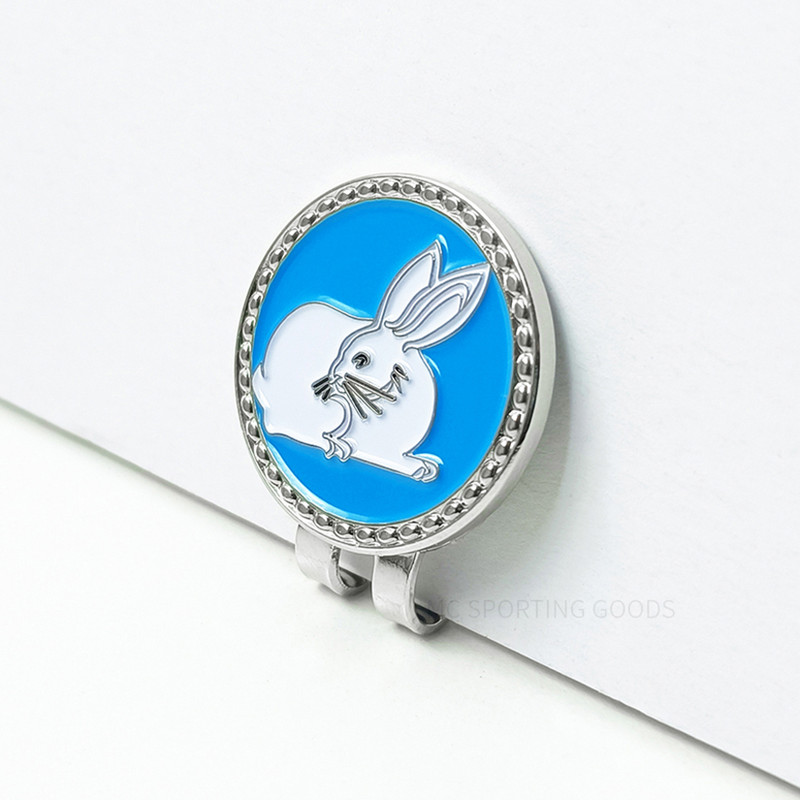 Odvojivi marker za golf Slatki horoskopski uzorak zeca s magnetskom kapom i kopčom Dodaci za golf Legirani marker za muškarce i žene Poklon