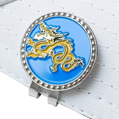 Nuimamas golfo kamuoliukų žymeklis Kinijos drakonas tigras, kinų talismanas su magnetiniais skrybėlės dangtelio segtukais Dovana golfo žaidėjams berniukams mergaitėms vaikams