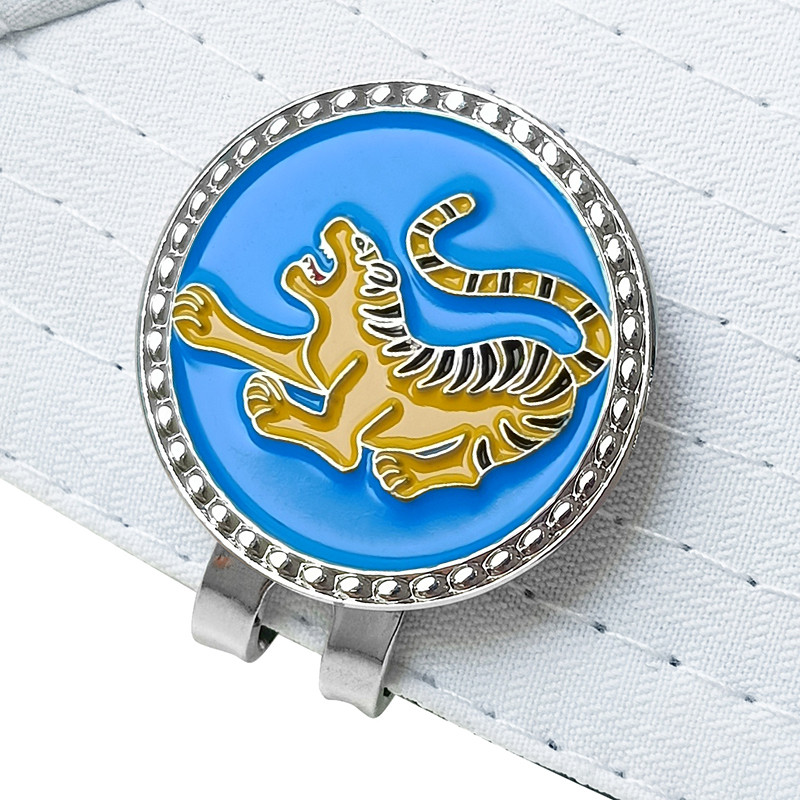 Nuimamas golfo kamuoliukų žymeklis Kinijos drakonas tigras, kinų talismanas su magnetiniais skrybėlės dangtelio segtukais Dovana golfo žaidėjams berniukams mergaitėms vaikams