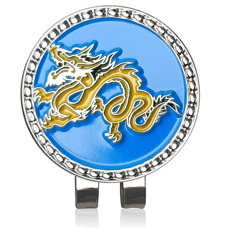 Nuimamas golfo kamuoliukų žymeklis Kinijos drakonas tigras, kinų talismanas su magnetiniais skrybėlės dangtelio segtukais Dovana golfo žaidėjams berniukams mergaitėms vaikams