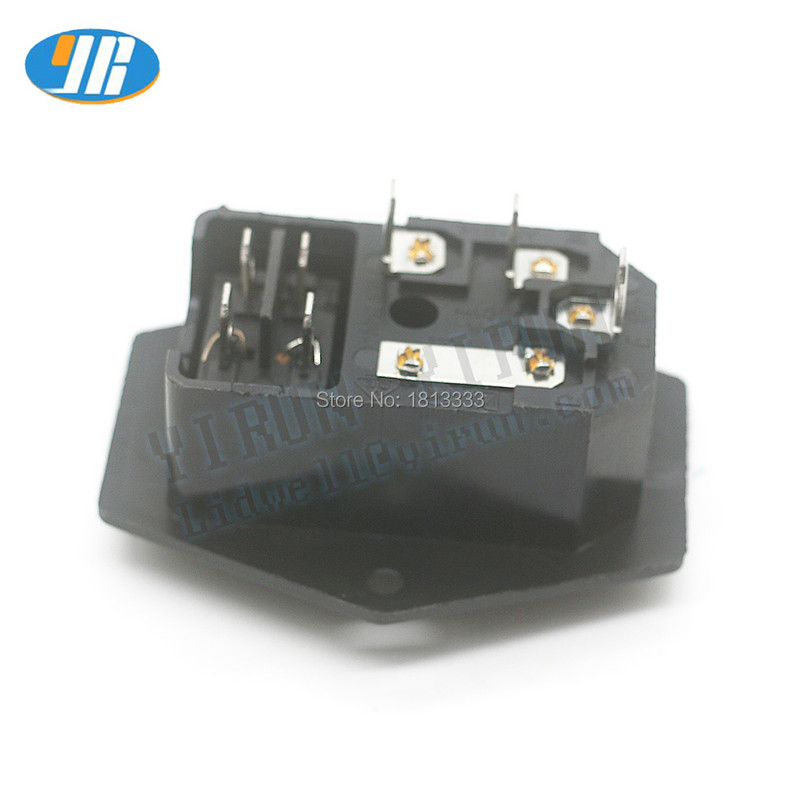 10A 250V bemeneti modul dugós biztosíték kapcsoló dugaszoló aljzat 3 tűs IEC320 C14 kábellel Árkádjáték gépalkatrészekhez