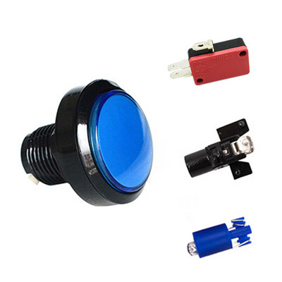 5db Árkád Nyomógomb 45mm Kerek Mikrokapcsolóval 5 színű Másolás SANWA Multi Arcade MAME Jamma játékgéphez