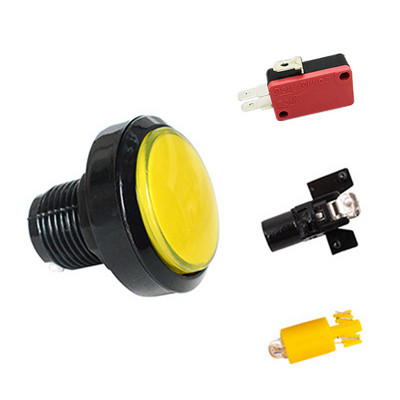 5db Árkád Nyomógomb 45mm Kerek Mikrokapcsolóval 5 színű Másolás SANWA Multi Arcade MAME Jamma játékgéphez