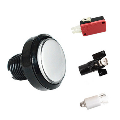 5db Árkád Nyomógomb 45mm Kerek Mikrokapcsolóval 5 színű Másolás SANWA Multi Arcade MAME Jamma játékgéphez