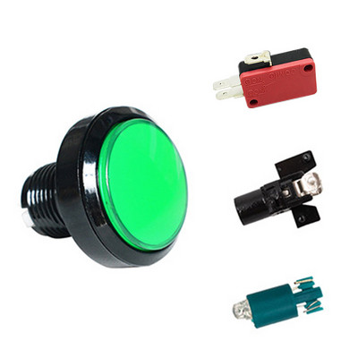 5db Árkád Nyomógomb 45mm Kerek Mikrokapcsolóval 5 színű Másolás SANWA Multi Arcade MAME Jamma játékgéphez