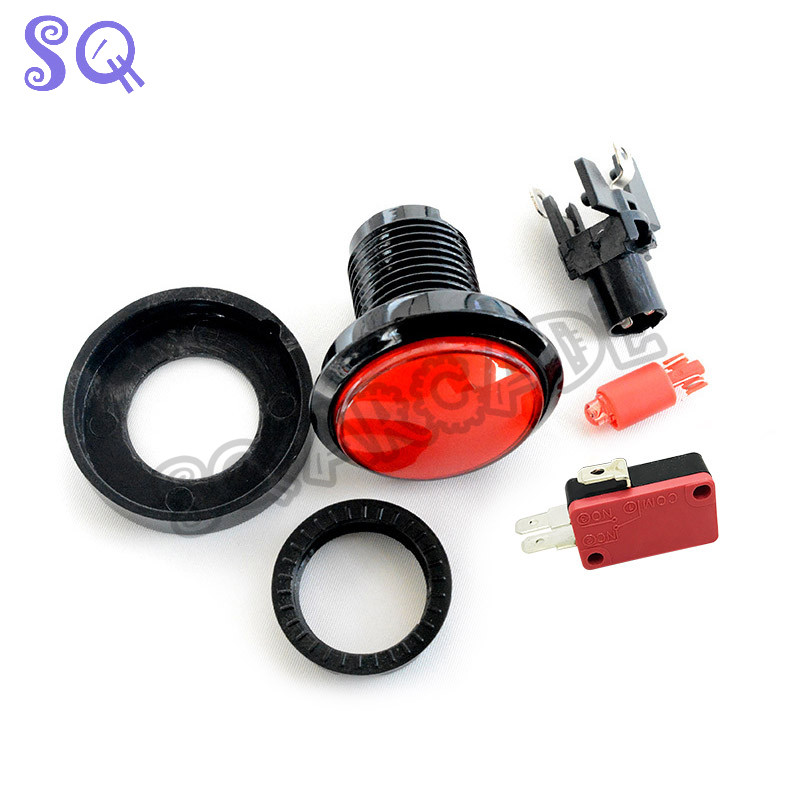 5db Árkád Nyomógomb 45mm Kerek Mikrokapcsolóval 5 színű Másolás SANWA Multi Arcade MAME Jamma játékgéphez