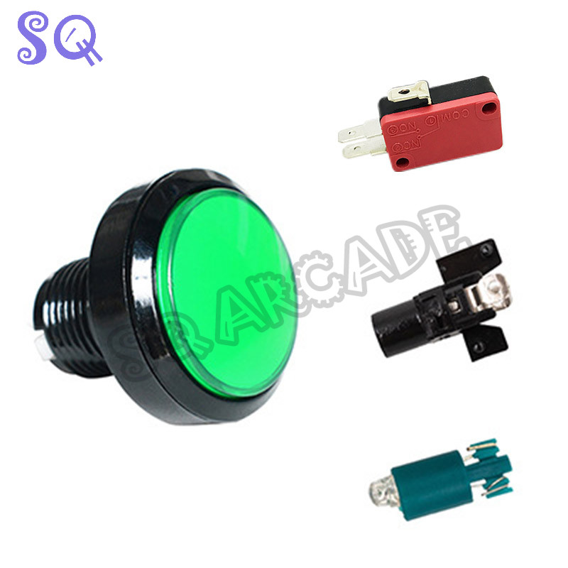 5db Árkád Nyomógomb 45mm Kerek Mikrokapcsolóval 5 színű Másolás SANWA Multi Arcade MAME Jamma játékgéphez