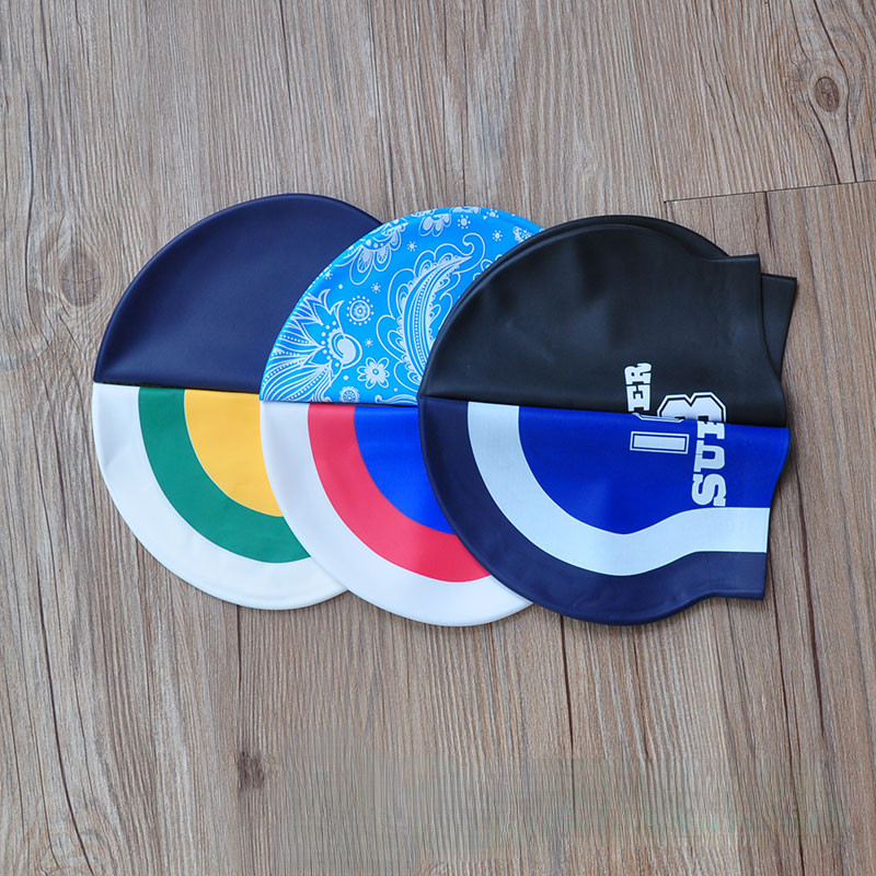 Vară Silicon Impermeabil Protejează urechile Păr lung Sporturi acvatice Pălărie de piscină Cască de înot Dimensiune liberă pentru bărbați, femei, adulți