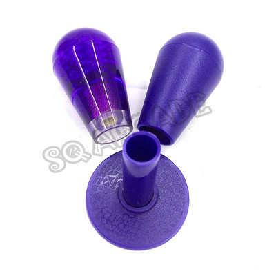 1 set arcade joystick parts rocker oval bat top + joystick protective sleeve + dust gasket purple for fighting game stick