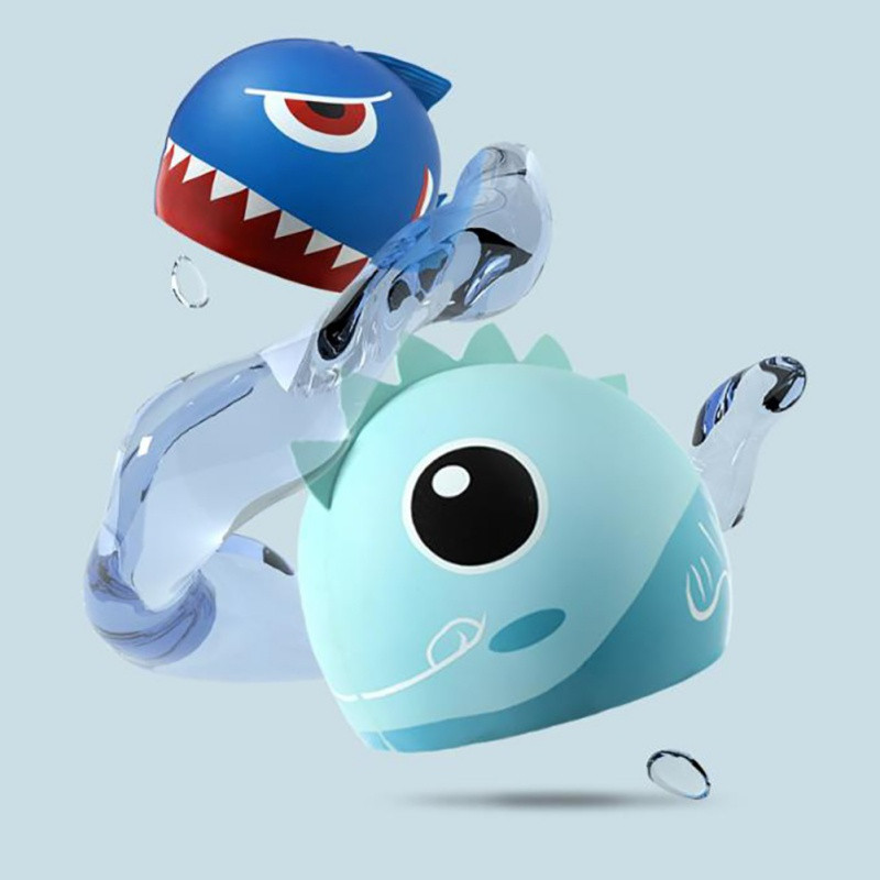 Kapa za plivanje Slatka kapa za plivanje Crtić Riba Morski pas Silikonski vodootporni štitnik za uši za ljetni bazen za djevojčice i dječake, bebe, djecu, djecu