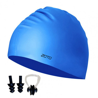 Set de înot din 3 piese Elasticitate mare, femei, bărbați, pălărie de înot, dopuri de urechi, set de cleme pentru nas, șapcă de înot pentru scufundări subacvatice