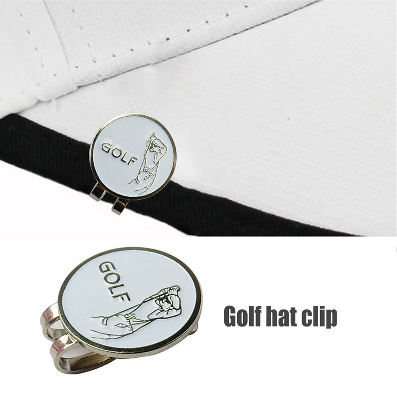 Klasikiniai golfo žaidėjo raštų kamuoliukų žymekliai One Putt Hat Clip Clamp Tėvo dienai