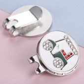 1 tk Crystal Diamond automustriga golfipalli marker koos magnetilise mütsiklambriga markeritega golfimängijad kingitus meestele naistele lastele golfitarvikud