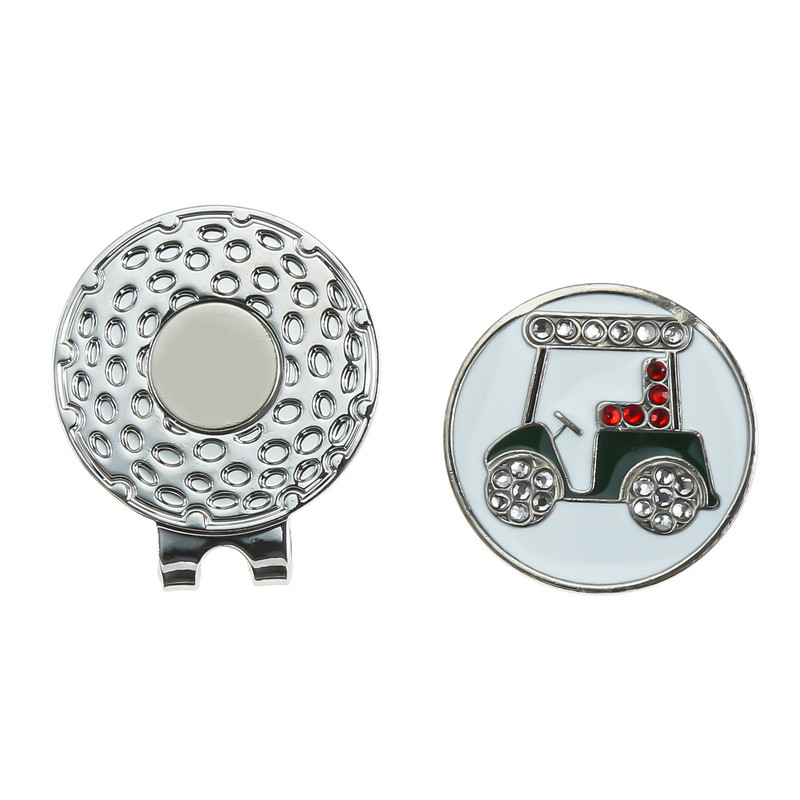 1 tk Crystal Diamond automustriga golfipalli marker koos magnetilise mütsiklambriga markeritega golfimängijad kingitus meestele naistele lastele golfitarvikud