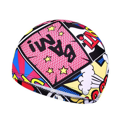 1 db divatos úszósapka férfi/női virágmintás, hosszú hajú, sport úszómedence fürdősapka Elasztikus nylon turbán tartozék