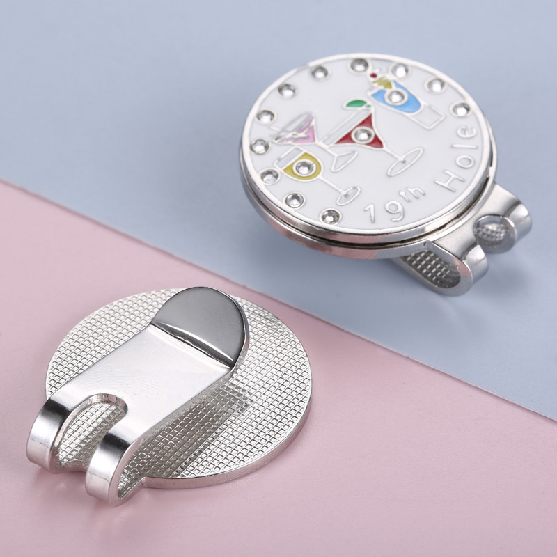 24 mm golfipalli marker magnetilise mütsiklambriga markeritega, kristallist teemantmustriga kingitus meestele naistele lastele golfimängijatele golfitarvikud