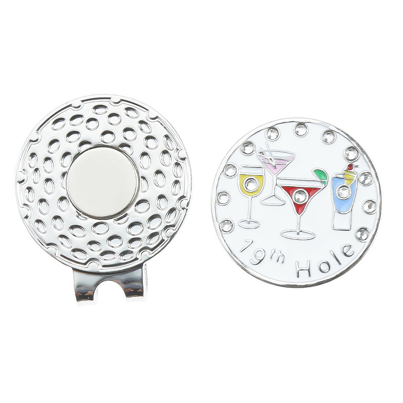 24 mm golfipalli marker magnetilise mütsiklambriga markeritega, kristallist teemantmustriga kingitus meestele naistele lastele golfimängijatele golfitarvikud