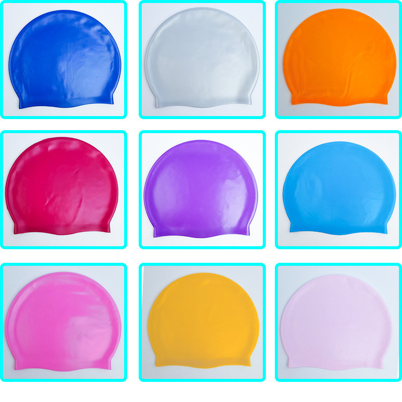 Νέο 2023 ελαστικό αδιάβροχο ύφασμα PU Protect Ears Long Hair Sports Καπέλο πισίνας Καπέλο κολύμβησης Δωρεάν μέγεθος για άνδρες και γυναίκες, ενήλικες