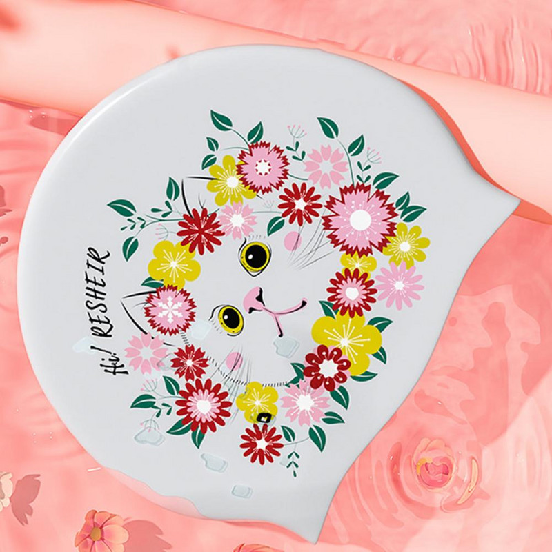 Jednostavna kapa za plivanje Mekana silikonska kapa za plivanje Ultra tanka prijenosna mačka za odrasle Zaštita za uši Šešir za bazen Natation