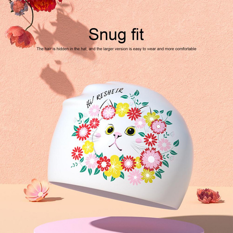 Jednostavna kapa za plivanje Mekana silikonska kapa za plivanje Ultra tanka prijenosna mačka za odrasle Zaštita za uši Šešir za bazen Natation