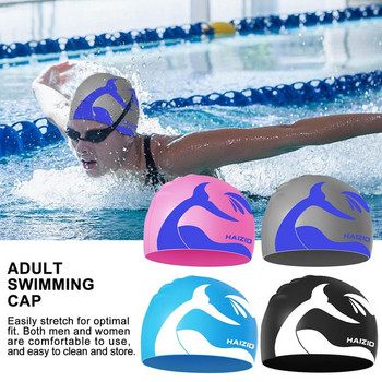 23x21cm Универсална шапка за плуване за възрастни, мъже, жени с дълга коса, шапка за басейн, спортна защита на ушите, калъф за шапка за плуване