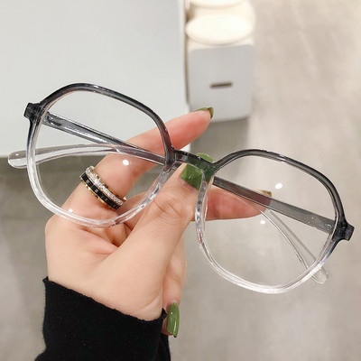 Naiste meeste sinise valguse vastane ruudukujulised blokeerivad prillid ülikerged läbipaistvad arvuti suure raamiga prillid