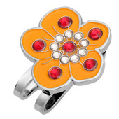 Φορητό κλιπ Plum Blossom Crystal Clip μαρκαδόρο μπάλας του γκολφ σε προσωπίδα καπέλου γκολφ για Friend Golf Trainer