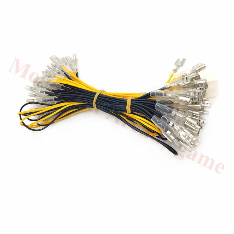 5 V 12 V apšviesta lemputė Kabelis su 6,3 mm greita jungtimi ir MOLEX stiliaus jungtimi, skirta arkadinio vairasvirtei „pasidaryk pats“ / LED mygtukas