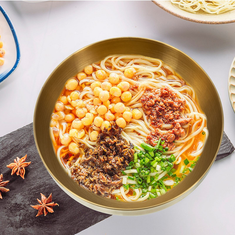 Daugiafunkcis nerūdijančio plieno metalinis vaisių salotų dubenys sriubos ryžių makaronai ramen dubuo virtuvės indai, įrankiai, maisto indas