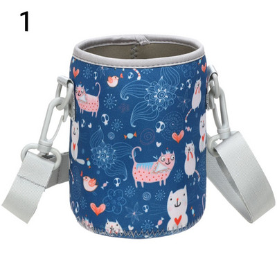 1vnt sportinio vandens butelio dangtelio dėklas, izoliuotas maišelio puodelio maišelis, nešiojamas vakuuminis stiklinis puodelio rankovės sportinis kempingo lauko aksesuaras