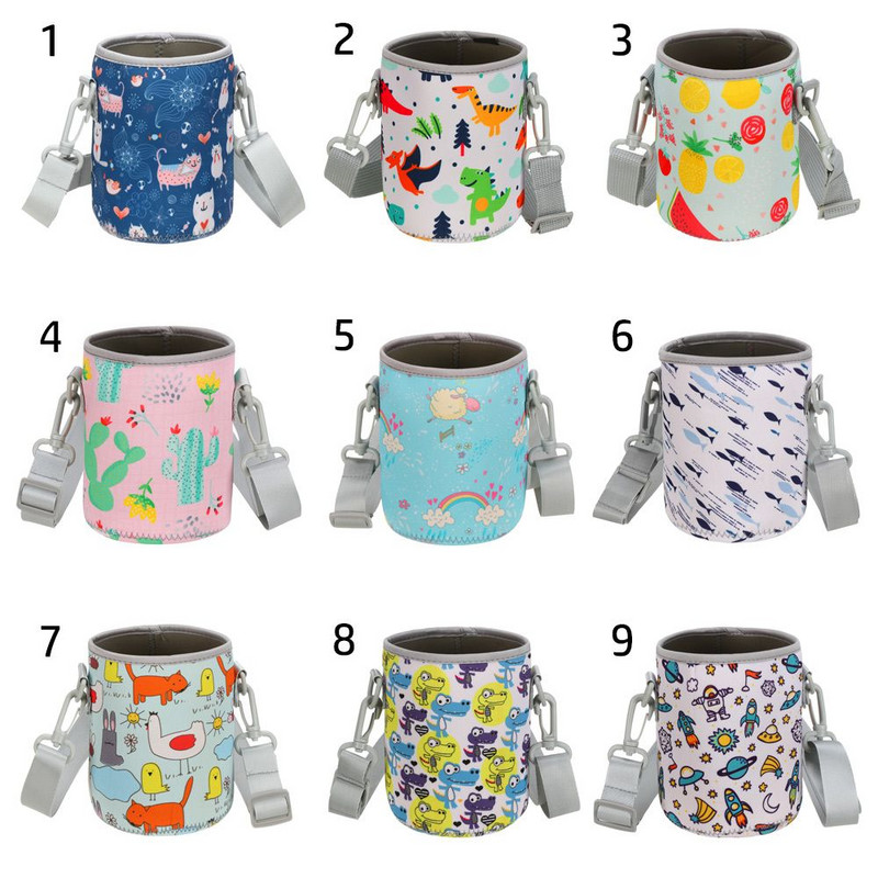 1vnt sportinio vandens butelio dangtelio dėklas, izoliuotas maišelio puodelio maišelis, nešiojamas vakuuminis stiklinis puodelio rankovės sportinis kempingo lauko aksesuaras