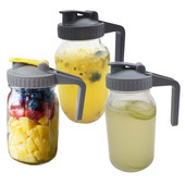 Πλαστικό εργαλείο κουζίνας για βάζο με φαρδύ στόμα, επαναχρησιμοποιούμενο καπάκι στεγανοποιητικό κάλυμμα μπουκαλιού, 70mm Καπάκι βάζου Mason με λαβή