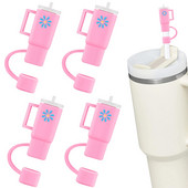 4 vnt. Stanley taurelės šiaudinis dangtelis, 40 uncijų Stenlio taurės silikoninis šiaudinis dangtelis, Stanley taurės šiaudinis dangtelis