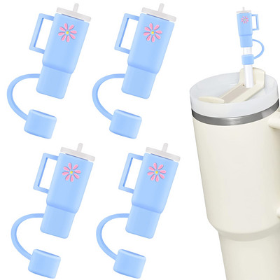 4 vnt. Stanley taurelės šiaudinis dangtelis, 40 uncijų Stenlio taurės silikoninis šiaudinis dangtelis, Stanley taurės šiaudinis dangtelis