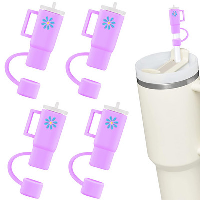 4 vnt. Stanley taurelės šiaudinis dangtelis, 40 uncijų Stenlio taurės silikoninis šiaudinis dangtelis, Stanley taurės šiaudinis dangtelis