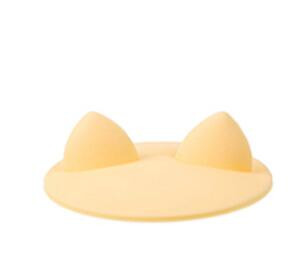 Mielos katės ausies formos silikoninio puodelio dangtelio dangtelis Daugkartinio naudojimo Dulkėms atsparus vandens butelio dangtelis įsiurbimo dangtelis gėrimų priedai