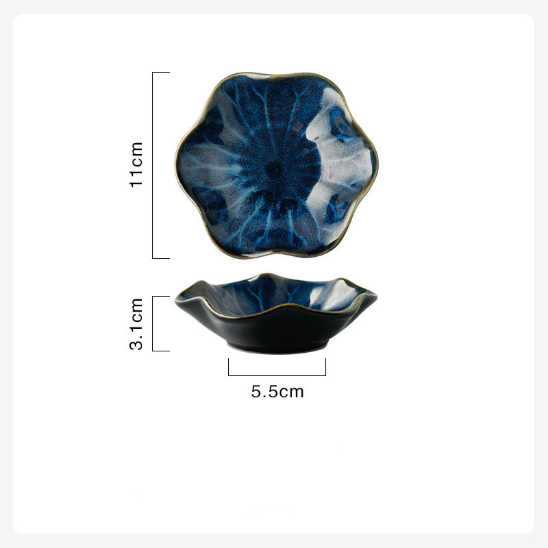 Jaapani keraamiline taldrik Retro ahju glasuur, minikastmisnõu Sashimi sushi sojakastmega nõud Avaleht Lauaarvuti suupistetaldrikud Uus