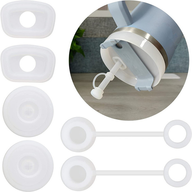 3/6 vnt. Silikoninis, atsparus išsiliejimui, kamštis, skirtas Stanley taurei1. 0 arba 2,0 kamščiai 30 uncijų 40 uncijų stiklinė nuo dulkių, skirta Stanley puodelio priedui