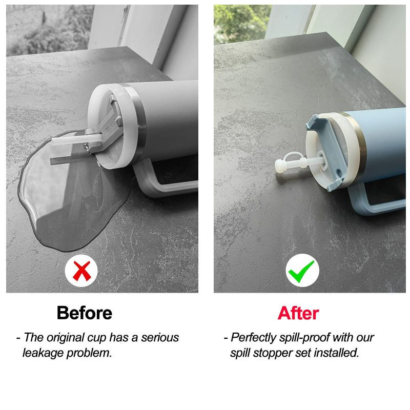 3/6 vnt. Silikoninis, atsparus išsiliejimui, kamštis, skirtas Stanley taurei1. 0 arba 2,0 kamščiai 30 uncijų 40 uncijų stiklinė nuo dulkių, skirta Stanley puodelio priedui