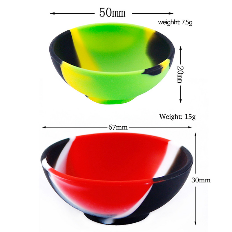 2vnt buitinis silikoninis indas 67 mm 50 mm daugiaspalvis tabako žolelių rūkymo priedai Virtuvės namų dūmų laikymo dėžutė