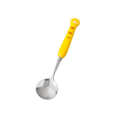 Set de tacâmuri cu gheare de tigru drăguț coreeană, lingură, furculiță, cu carcasă, portabil, pentru călătorie, veselă din oțel inoxidabil, ustensile de bucătărie