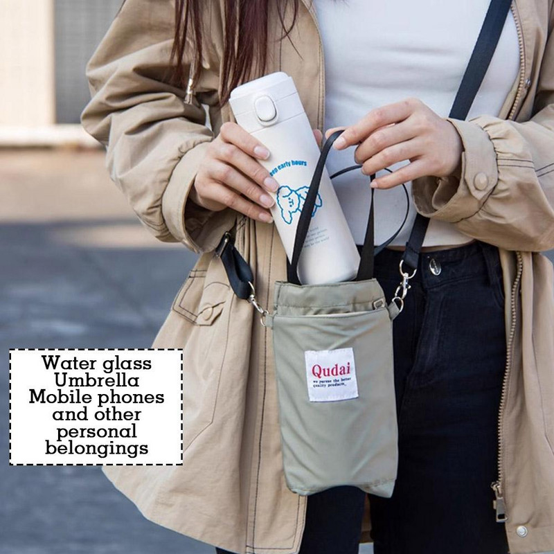 Didelio dydžio „Qudai“ butelių maišeliai lauko sportui, nešiojamasis maišelis, izoliacinis maišelis vandens butelio dangtelio puodelio rankovės vandens butelio dėklas