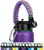 Преносим паракорд с дръжка за бутилка, ремък за кабел, предпазни декоративни въжета, нов, подходящ за бутилки с хидрофлас, широко гърло от 12 до 64 унции